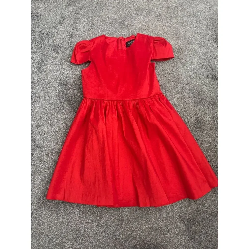 Bardot Bow Back Red Formal Dress Sz 7-8
